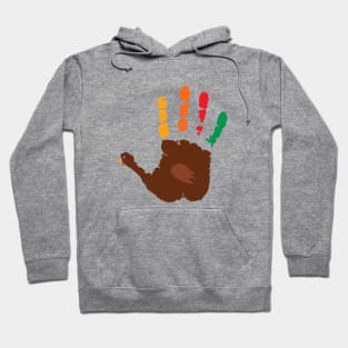 Thanskgiving Turkey Hand Print Hoodie